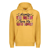 Mustard i promise i'm nicer than my face looks Premium Hoodie - MaliasSmallBusiness