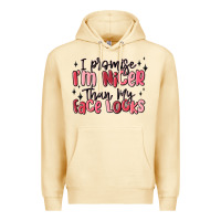 Pina Colada i promise i'm nicer than my face looks Premium Hoodie - MaliasSmallBusiness