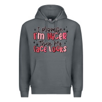 Rock i promise i'm nicer than my face looks Premium Hoodie - MaliasSmallBusiness