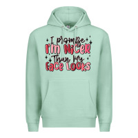 Seafoam i promise i'm nicer than my face looks Premium Hoodie - MaliasSmallBusiness
