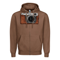 Chestnut vintage camera Zipper Hoodie - FaDigitalArtStudio
