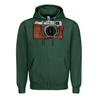 Sports Green vintage camera Zipper Hoodie - FaDigitalArtStudio