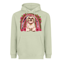 Matcha shih tzu floral rainbow Heavyweight Hoodie - Artiststas