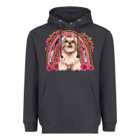 Smoke shih tzu floral rainbow Heavyweight Hoodie - Artiststas