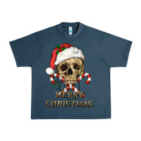 Midnight Navy merry christmas skull Urban Heavy Tee - RanaPortraitStore