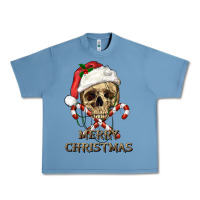 Pebble Blue merry christmas skull Urban Heavy Tee - RanaPortraitStore