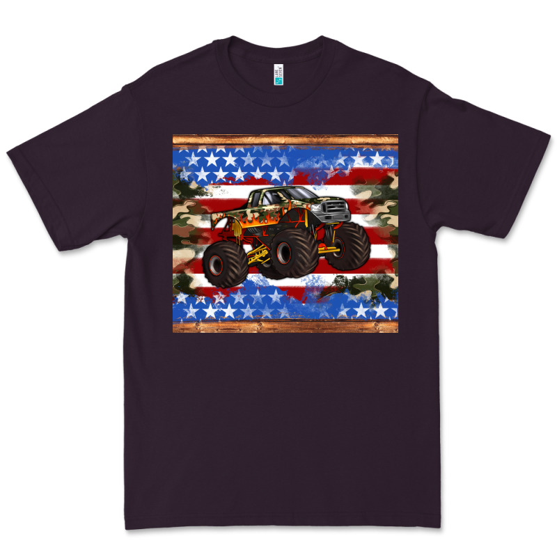 Monster Truck American Flag Tumbler Premium Tee by Artiststas | Teevron