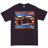 Plum monster truck american flag tumbler Premium Tee - Artiststas