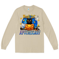 Mushroom Black Cat Apothecary Long Sleeve Tee - texasbilliewilder