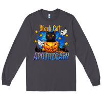 Smoke Black Cat Apothecary Long Sleeve Tee - texasbilliewilder