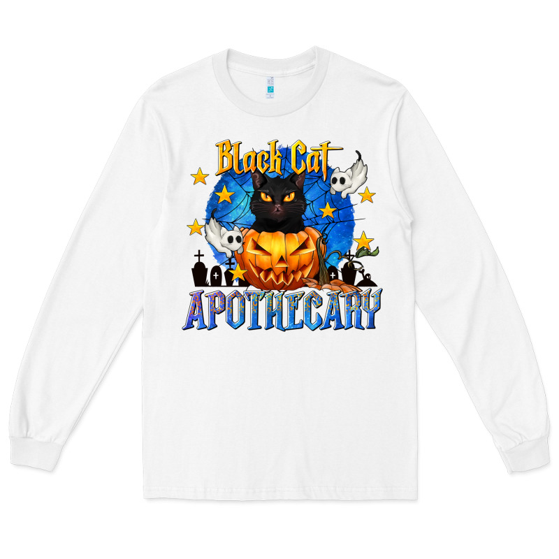 Black Cat Apothecary Long Sleeve Tee by texasbilliewilder | Teevron