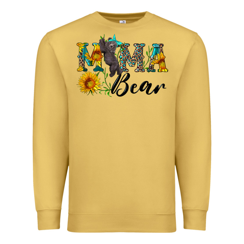Blue Mama Bear With Cute Bear Premium Sweatshirt by Artiststas | Teevron