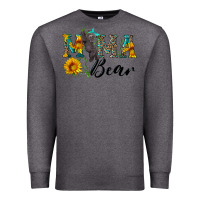 Charcoal Heather blue mama bear with cute bear Premium Sweatshirt - Artiststas
