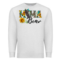Oatmeal Heather blue mama bear with cute bear Premium Sweatshirt - Artiststas