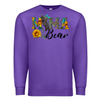 Purple blue mama bear with cute bear Premium Sweatshirt - Artiststas