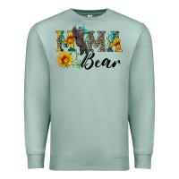Seafoam blue mama bear with cute bear Premium Sweatshirt - Artiststas