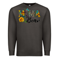 Smoke blue mama bear with cute bear Premium Sweatshirt - Artiststas