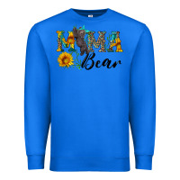 True Royal blue mama bear with cute bear Premium Sweatshirt - Artiststas