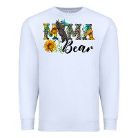 White blue mama bear with cute bear Premium Sweatshirt - Artiststas