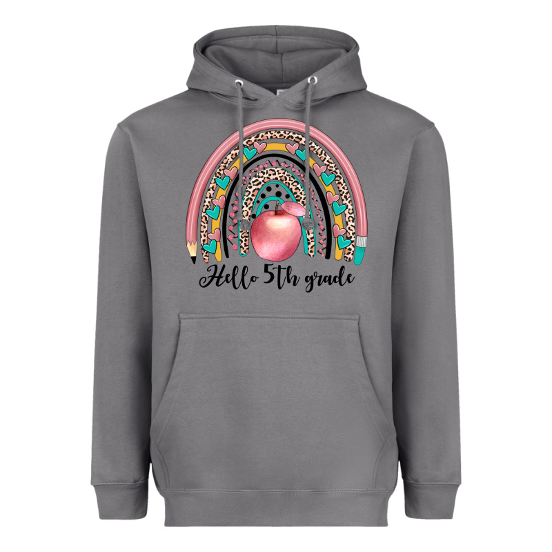 Hello 5th Grade Heavyweight Hoodie by JahusDesignShop | Teevron