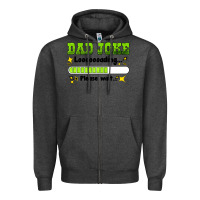 Charcoal Heather dad joke loading please wait Zipper Hoodie - HRA Design Shop
