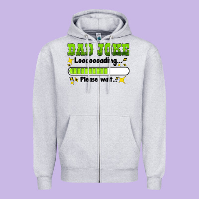 Dad Joke Loading Please Wait Zipper Hoodie Designed By Hra Design Shop