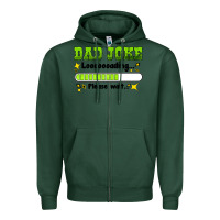 Sports Green dad joke loading please wait Zipper Hoodie - HRA Design Shop
