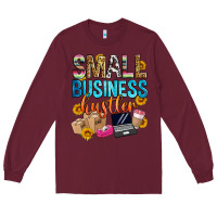 Burgundy small business hustler Long Sleeve Tee - Zillion Design Studio