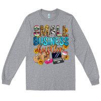 Heather Grey small business hustler Long Sleeve Tee - Zillion Design Studio