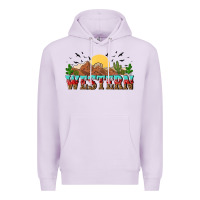 Lilac western Premium Hoodie - NancyCooperArtShop