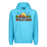 Ocean Blue western Premium Hoodie - NancyCooperArtShop