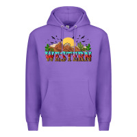 Purple western Premium Hoodie - NancyCooperArtShop