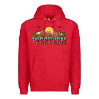 Red western Premium Hoodie - NancyCooperArtShop