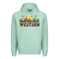 Seafoam western Premium Hoodie - NancyCooperArtShop