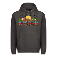 Smoke western Premium Hoodie - NancyCooperArtShop