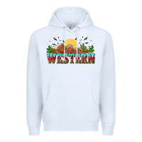 White western Premium Hoodie - NancyCooperArtShop