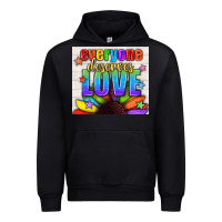 Black Everyone Deserves Love Pride LGBTQ+ Tumbler Urban Hoodie - BundleAndBundleShop