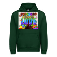 Forest Green Everyone Deserves Love Pride LGBTQ+ Tumbler Urban Hoodie - BundleAndBundleShop