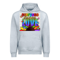 Heather Grey Everyone Deserves Love Pride LGBTQ+ Tumbler Urban Hoodie - BundleAndBundleShop