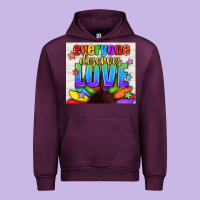 Everyone Deserves Love Pride Lgbtq+ Tumbler Urban Hoodie Designed By Bundleandbundleshop