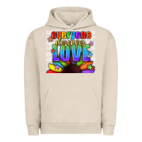 Pigment French Oak Everyone Deserves Love Pride LGBTQ+ Tumbler Urban Hoodie - BundleAndBundleShop
