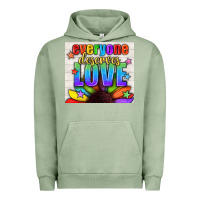 Pigment Oil Green Everyone Deserves Love Pride LGBTQ+ Tumbler Urban Hoodie - BundleAndBundleShop