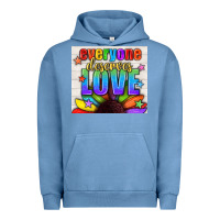 Pigment Pebble Blue Everyone Deserves Love Pride LGBTQ+ Tumbler Urban Hoodie - BundleAndBundleShop