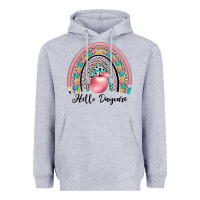 Heather Grey hello daycare Heavyweight Hoodie - JahusDesignShop