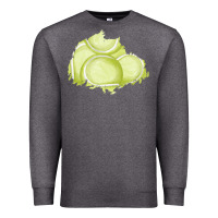 Charcoal Heather tennis patch Premium Sweatshirt - AdoDesignShop