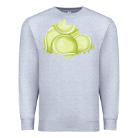 Heather Grey tennis patch Premium Sweatshirt - AdoDesignShop