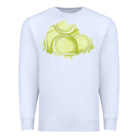 White tennis patch Premium Sweatshirt - AdoDesignShop