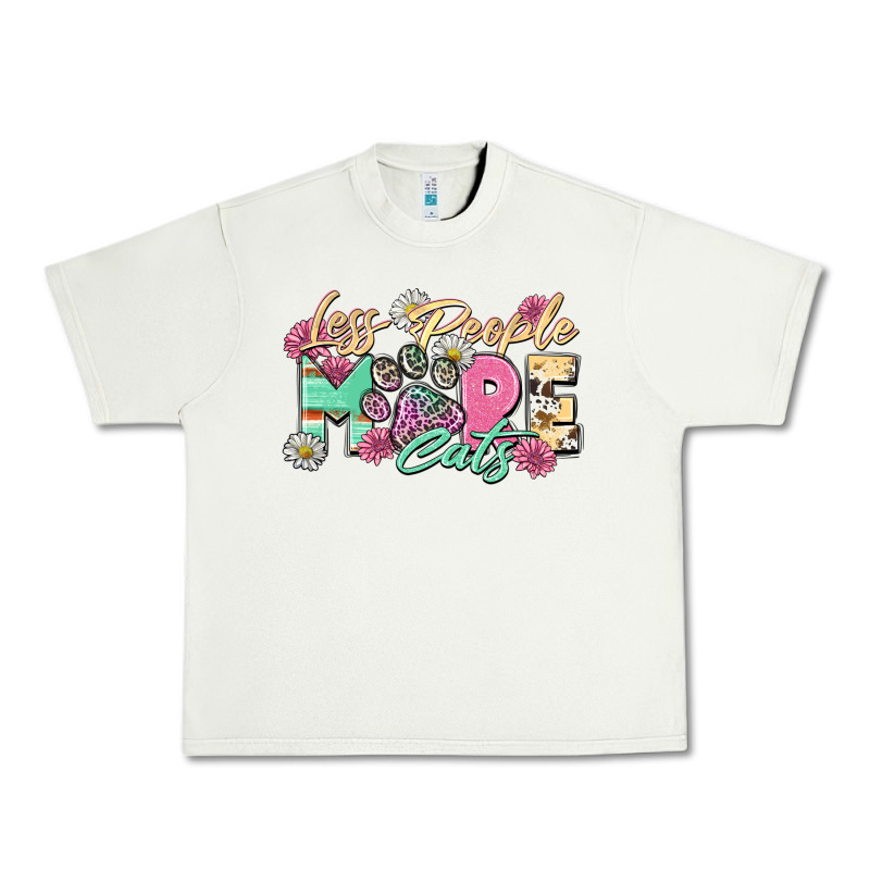 Less People More Cats Urban Heavy Tee by Zillion Design Studio | Teevron