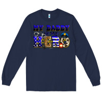 Navy my daddy is my hero police Long Sleeve Tee - Zillion Design Studio