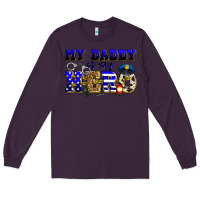 Plum my daddy is my hero police Long Sleeve Tee - Zillion Design Studio